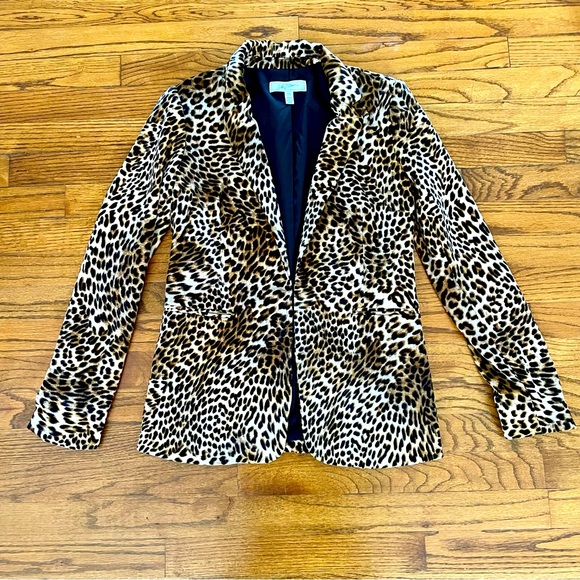 libby. edelman Jackets & Blazers - Libby Edelman Velvet Leopard Print Blazer Jacket Women’s XS